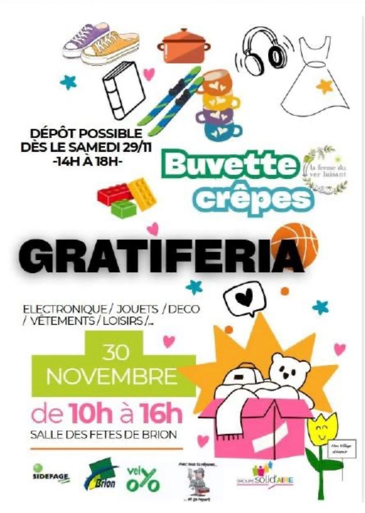 Gratiféria le 30/11 de 10H à 16H