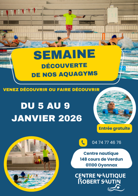 Semaine aquagym au centre nautique Robert SAUTIN