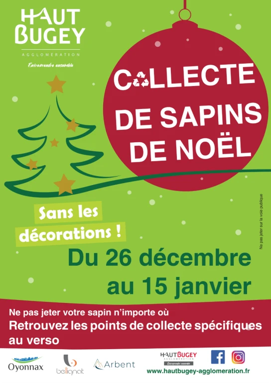 Collecte de sapins de Noël 2025