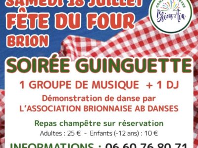 Fête du four, soirée Guinguette le 18 juillet