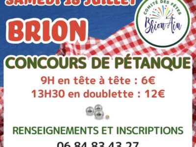 Concours de pétanque le 18 juillet