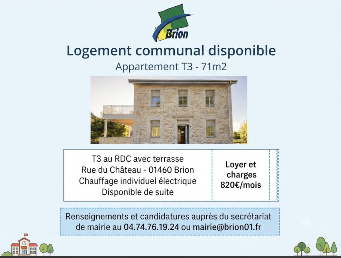 Logement communal disponible