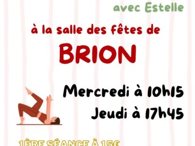 Pilates avec Estelle à la salle des fêtes de Brion