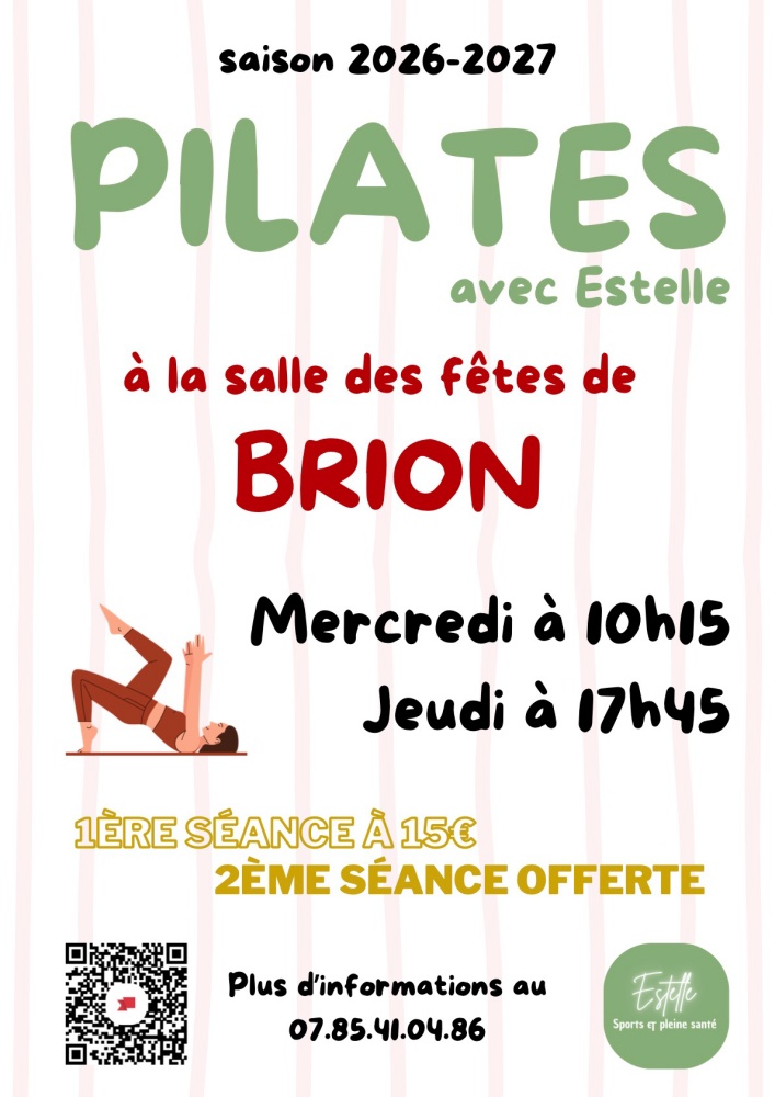 Pilates avec Estelle à la salle des fêtes de Brion
