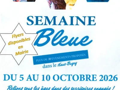 Semaine bleue dans le Haut-Bugey du 5 au 10 Octobre