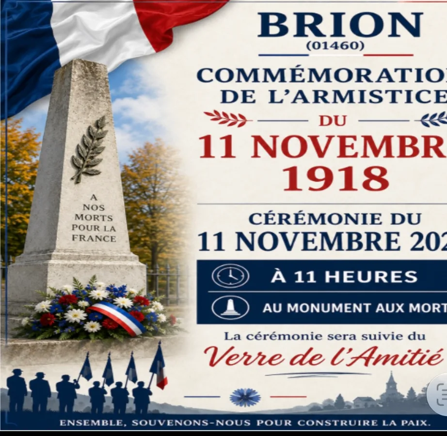Commémoration de l&rsquo;armistice du 11 Novembre 1918